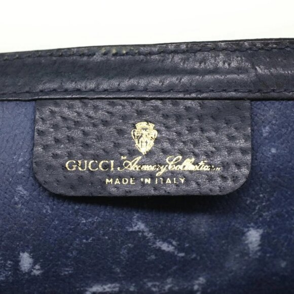 GUCCI GG Canvas Sherry Line Clutch Bag PVC Leather Red Navy gray Auth th3865 - Picture 11 of 15